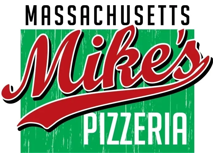 A sign for mike 's pizzeria in massachusetts.