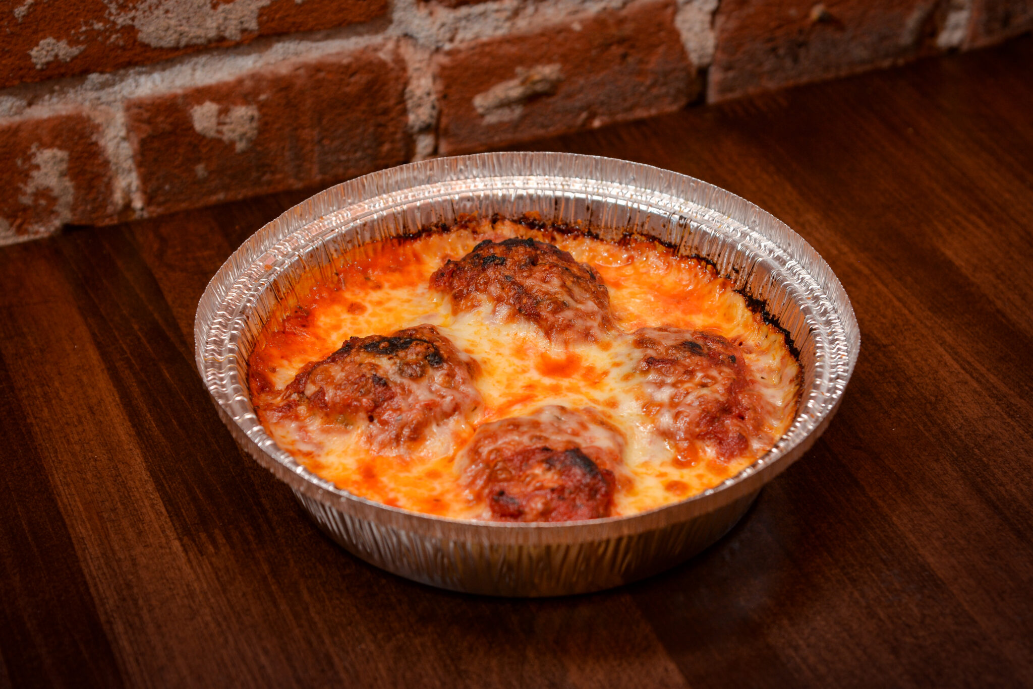 A pan of food on top of a table.